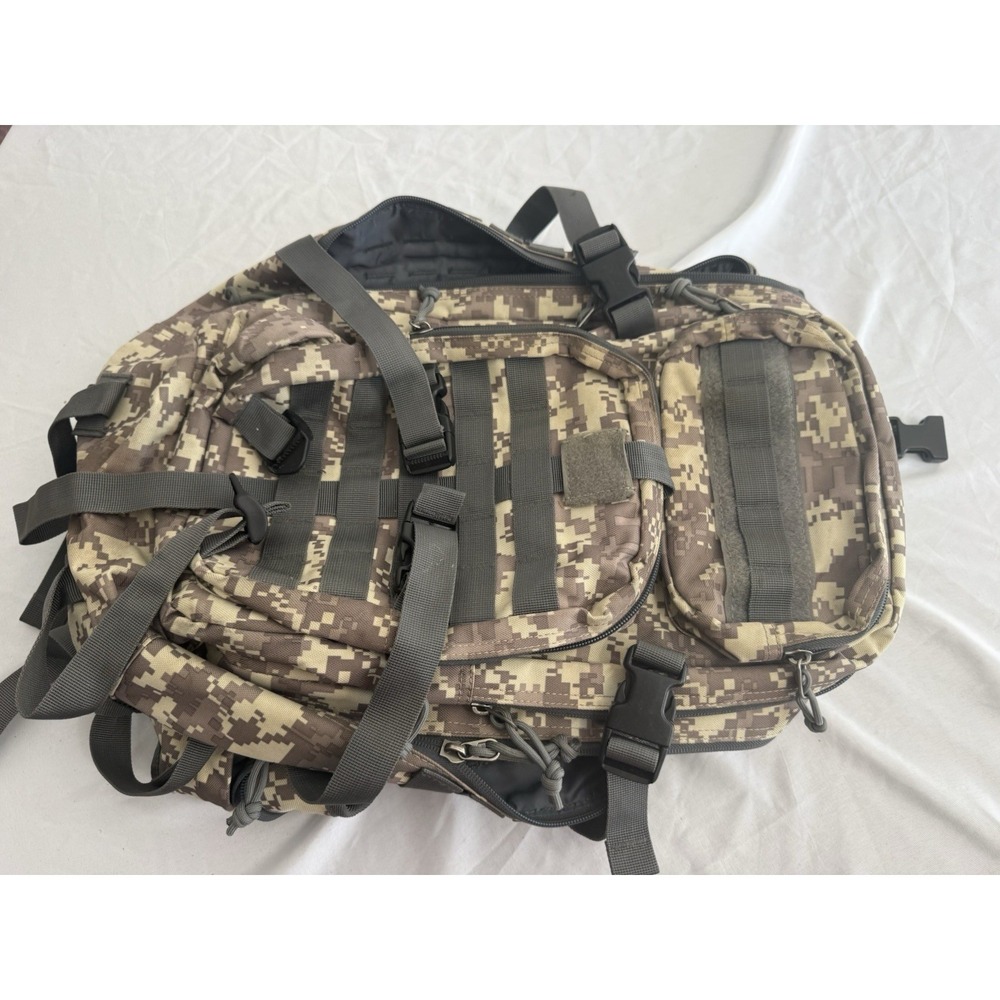 Tactical Military Backpack Digital Desert Camo MOLLE Hiking Rucksack Bag Mens
